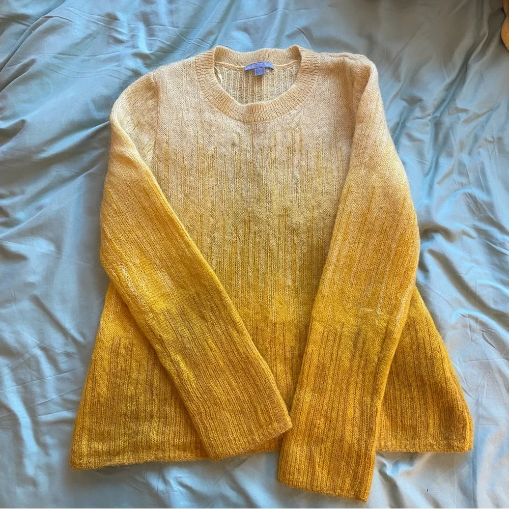 COS Yellow Ombre Mohair Sweater - Picture 2 of 4